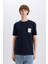%100 Pamuk Regular Fit Bisiklet Yaka Baskılı Kısa Kollu Tişört C2081AX25SM 3
