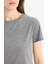 Regular Fit Bisiklet Yaka Basic Düz Kısa Kollu Tişört W7299AZ25SP 5