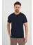 Bisiklet Yaka Kolları Şeritli Triko T-Shirt (1243) 1