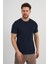 Bisiklet Yaka Kolları Şeritli Triko T-Shirt (1243) 3
