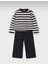 Kız Çocuk Çizgili Triko Takım 4554 3