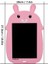 Tavşan Dijital Çocuk Yazı Tableti Çizim Tahtası LCD 9 Inc Ekranlı Bilgisayar Pembe 4