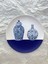 Blue Blanc Çini Vazo Desenli Duvar Tabağı Dekoratif Bahçe Balkon Mutfak Salon Duvar Süsü NO:140 3