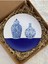Blue Blanc Çini Vazo Desenli Duvar Tabağı Dekoratif Bahçe Balkon Mutfak Salon Duvar Süsü NO:140 5