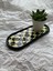 Damalı Dekoratif Tepsi Oval Sunumluk Mumluk Altlık Tezgah Üstü Tepsi 24 x 9,5 cm 1