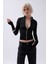 Fermuar Detaylı Siyah Bluz 3