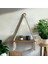 Makrome Askılı Minimal Raf, Pinterest Tarzı Ahşap Raf, Dekoratif Duvar Rafı, 1