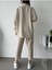Kadın Oversize Keten Gömlek Pantolon Alt Üst Takım 5