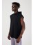 Scorp Bounce Erkek Kapüşonlu Kolsuz Sweatshirt Siyah 4