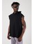 Scorp Bounce Erkek Kapüşonlu Kolsuz Sweatshirt Siyah 5