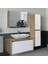 Banyo Dolabı Takımı Ahşap Beyaz Mat Renkli Mdf Lavabosuz Asma Dolap-Banyo Dolabı-Aynalı Üst Dolap 1