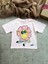 Sünger Bob ve Çiçek Baskılı Kız Bebek Çocuk Yazlık T-Shirt 1