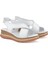 Kadın Deri Dolgu Topuk Sandalet 1511020Z2562 Beyaz 2