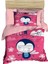 Dijital Baskılı 3D Pamuklu Yenidoğan Bebek Nevresim Takımı Cute Bee Pink 1