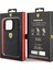 iPhone 15 Pro Kılıf Ferrari Orjinal Lisanslı Deri Dikişli Arka Yüzey Metal Logo Tasarımlı Siyah 5