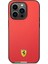 iPhone 14 Pro Max Kılıf Ferrari Orjinal Lisanslı Pu Deri Italyan Bayrak Dizayn Kapak Kırmızı 2