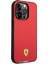 iPhone 14 Pro Max Kılıf Ferrari Orjinal Lisanslı Pu Deri Italyan Bayrak Dizayn Kapak Kırmızı 3
