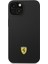 iPhone 14 Kılıf Ferrari Orjinal Lisanslı Silikon Metal Logo Dizayn Kapak Siyah 2