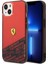 iPhone 14 Kılıf Ferrari Orjinal Lisanlı Transparan Alt Kısım Baskılı Dizayn Kapak Kırmızı 1