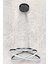 Rings Modern Tasarım Gri Renk - Yatak Odası - Salon - Çocuk Odası - Mutfak Beyaz LED 3 Lü Avize 3
