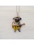 Gitarlı Pug 2 Boyutlu Akrilik Dikiz Aynası Süsü 8X6CM 4
