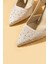 Su Damlası Taşlı Sivri Burun Arkası Açık Slingback Kadın Topuklu Ayakkabı 71-628-25 4