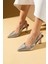 Kroko Desenli Sivri Burun Arkası Açık Slingback Kadın Topuklu Ayakkabı 71-633-25BASKI 1