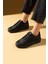 Bağcıklı Comfort Taban Şeritli Kadın Sneaker 001-1005-24SSIYAH 1