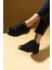 Bağcıklı Comfort Taban Şeritli Kadın Sneaker 001-1005-24SSIYAH 2