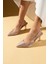 Kroko Desenli Sivri Burun Arkası Açık Slingback Kadın Topuklu Ayakkabı 71-633-25BASKI 1
