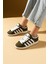 Kalın Bağcıklı Şerit Detaylı Rahat Taban Kadın Sneakers 001-3458-25BEYAZ 1