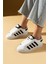 Kalın Bağcıklı Şerit Detaylı Rahat Taban Kadın Sneakers 001-3458-25SIYAH 1
