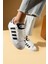 Kalın Bağcıklı Şerit Detaylı Rahat Taban Kadın Sneakers 001-3458-25SIYAH 2