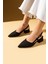 Sivri Burun Saten Kumaş Slingback Kadın Topuklu Ayakkabı 87-151-25saten 1