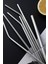 5 Adet Çelik Pipet Paslanmaz Çelik Metal Meşrubat Pipeti Seti 5 Parça 1
