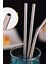 5 Adet Çelik Pipet Paslanmaz Çelik Metal Meşrubat Pipeti Seti 5 Parça 3