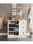Neva Mdf 2 Kapaklı 3 Çekmeceli Çok Amaçlı Dolap Banyo Dolabı Soft Beyaz 2