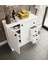Neva Mdf 2 Kapaklı 3 Çekmeceli Çok Amaçlı Dolap Banyo Dolabı Soft Beyaz 4