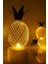 2 Adet Şirin Gece Lambası Minik Gold Ananas Dekoratif LED Lamba 2 Li 3