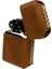 Handmade El Yapımı Hakiki Deri Zippo Modeli Çakmak Açık Kahverengi 2