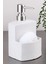 Porselen Sıvı Sabunluk Beyaz Banyo Mutfak Sabunluk Süngerlik Cepli Sabunluk Dekor Porselen 4