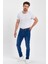 Erkek Fermuarlı Taşlı Slim Fit Jeans 3