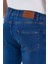 Erkek Fermuarlı Taşlı Slim Fit Jeans 5