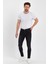 Erkek Fermuarlı Düğmeli Taşlı Skinny Jeans 3