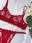 Kırmızı Dantelli Bralet Sütyen Takım Sütyen Tanga 1