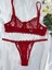 Kırmızı Dantelli Bralet Sütyen Takım Sütyen Tanga 4