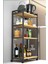 4 Raflı Metal Düzenleyici Tekerlekli Kiler Tekerlekli Banyo Rafı Metal Organizer Çok Amaçlı Raf 4