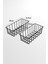 2'li Dikdörtgen Lüks Sepet Mutfak Düzenleyici Banyo Organizer Tel Sepet metal organizer meyve sepeti 5