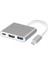 CF01 Macbook Uyumlu 4K Full Hd 1080P Type C To 3 Portlu HDMI - USB 3.0 - Pd Çevirici Hub Adaptör 2