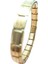 Çelik Bileklik İtalyan Charm Model Unisex Birbirine Geçmeli 18 cm Altın Sarısı (Gold) 3